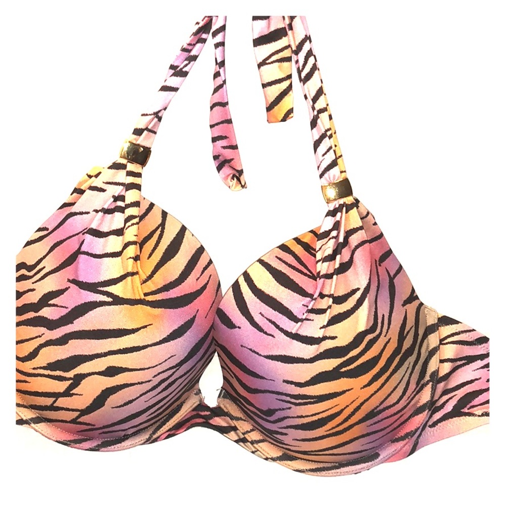VS tiger print Victoria secret bikini top